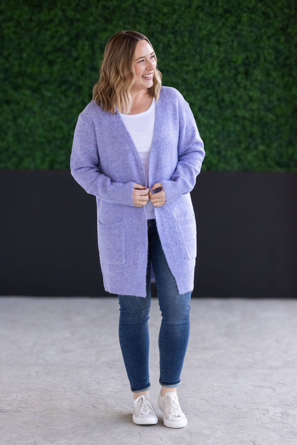 Madison Cozy Cardigan - Lavender