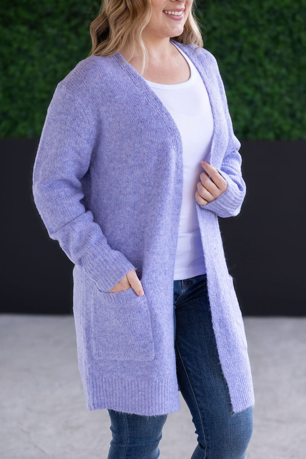 Madison Cozy Cardigan - Lavender