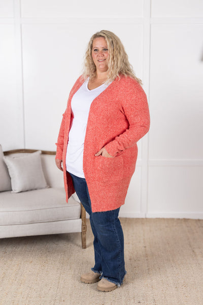 Madison Cozy Cardigan - Cherry Blush- Corner Stone Spa and Salon Boutique in Stoughton, Wisconsin