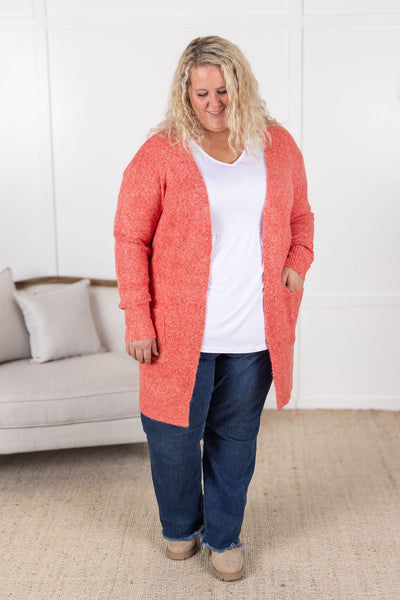 Madison Cozy Cardigan - Cherry Blush- Corner Stone Spa and Salon Boutique in Stoughton, Wisconsin