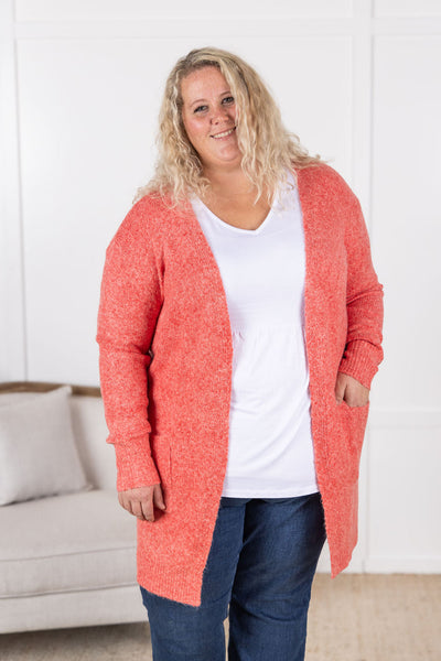 Madison Cozy Cardigan - Cherry Blush- Corner Stone Spa and Salon Boutique in Stoughton, Wisconsin