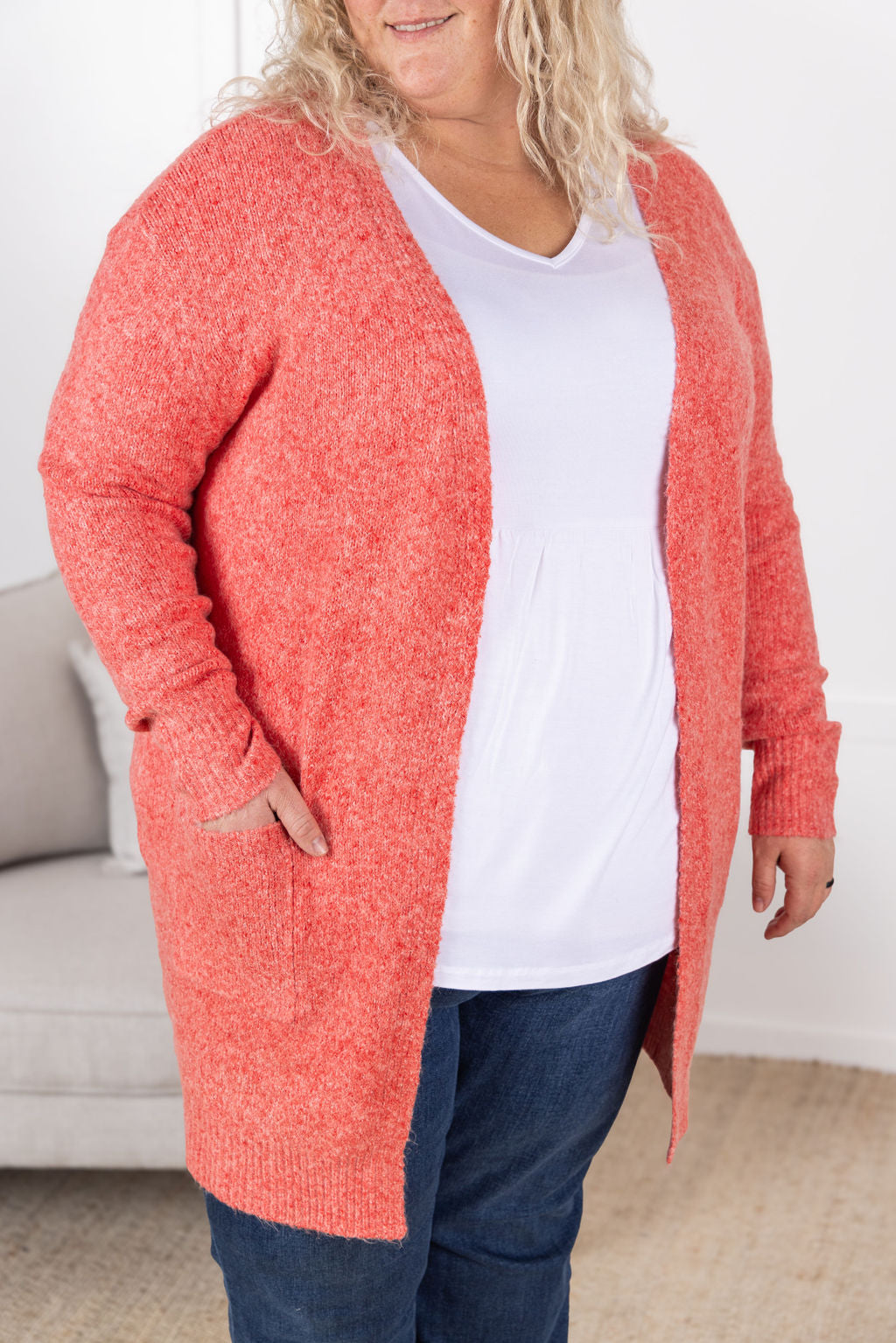 Madison Cozy Cardigan - Cherry Blush- Corner Stone Spa and Salon Boutique in Stoughton, Wisconsin