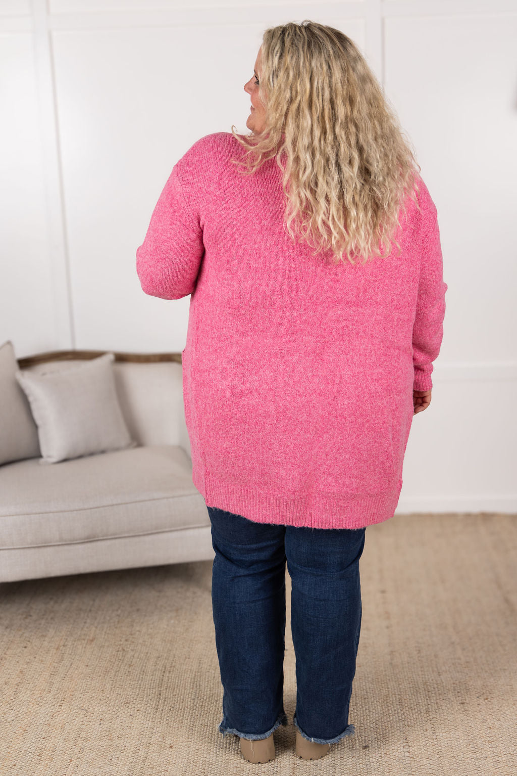 Madison Cozy Cardigan - Pink- Corner Stone Spa and Salon Boutique in Stoughton, Wisconsin