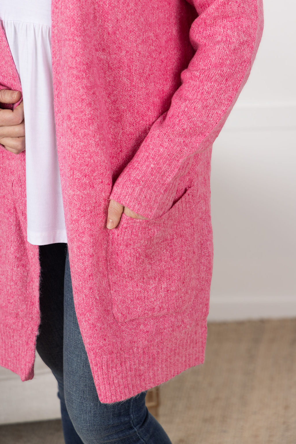 Madison Cozy Cardigan - Pink- Corner Stone Spa and Salon Boutique in Stoughton, Wisconsin