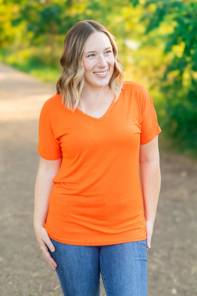 Chloe Cozy Tee - Orange|Corner Stone Spa Boutique- Corner Stone Spa and Salon Boutique in Stoughton, Wisconsin