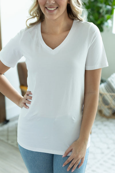 Olivia Tee - White|Corner Stone Spa Boutique-Tops- Corner Stone Spa and Salon Boutique in Stoughton, Wisconsin