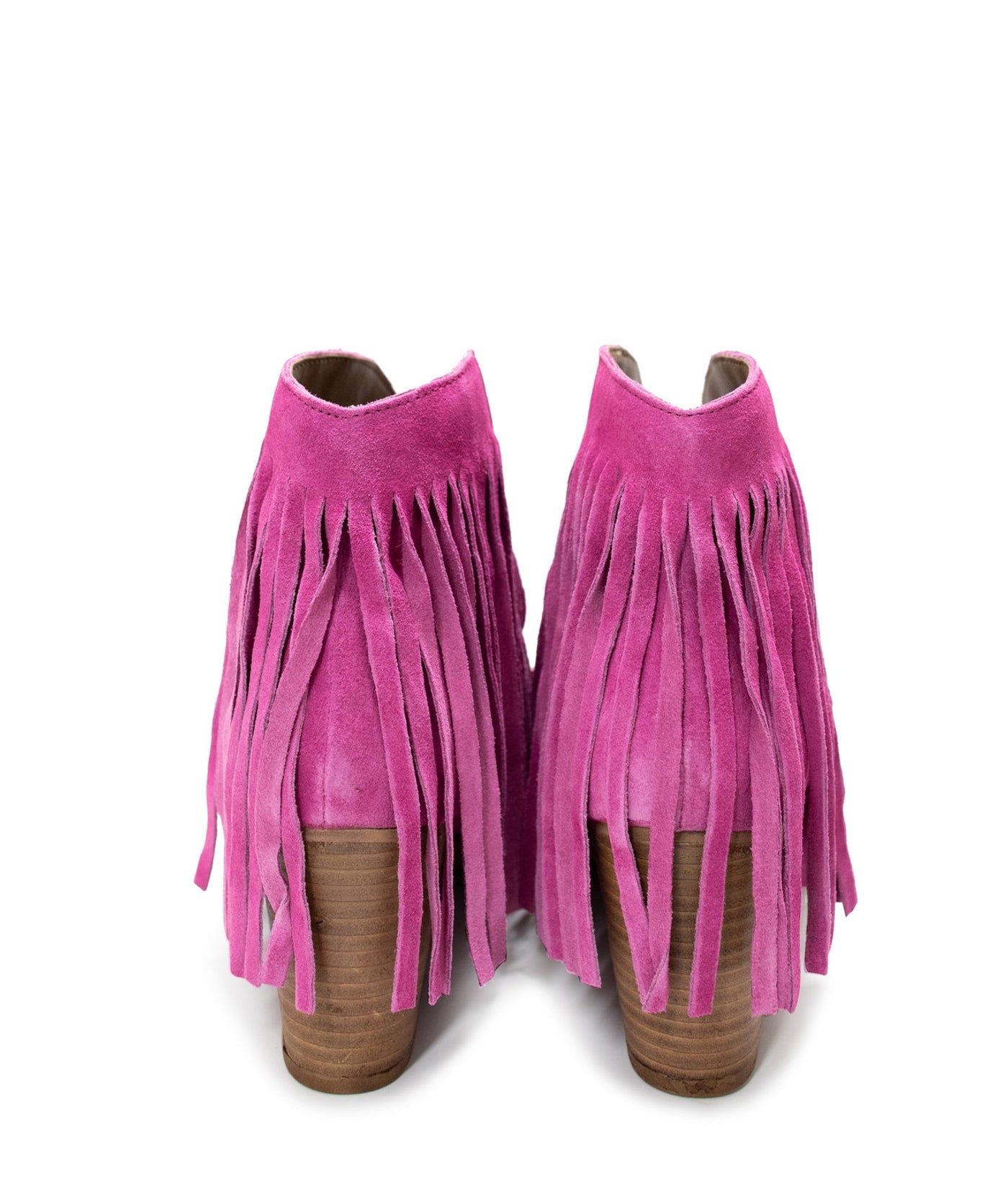 Amos Fringe Ankle Bootie in Magenta Suede|Corner Stone Spa Boutique-Shoes- Corner Stone Spa and Salon Boutique in Stoughton, Wisconsin