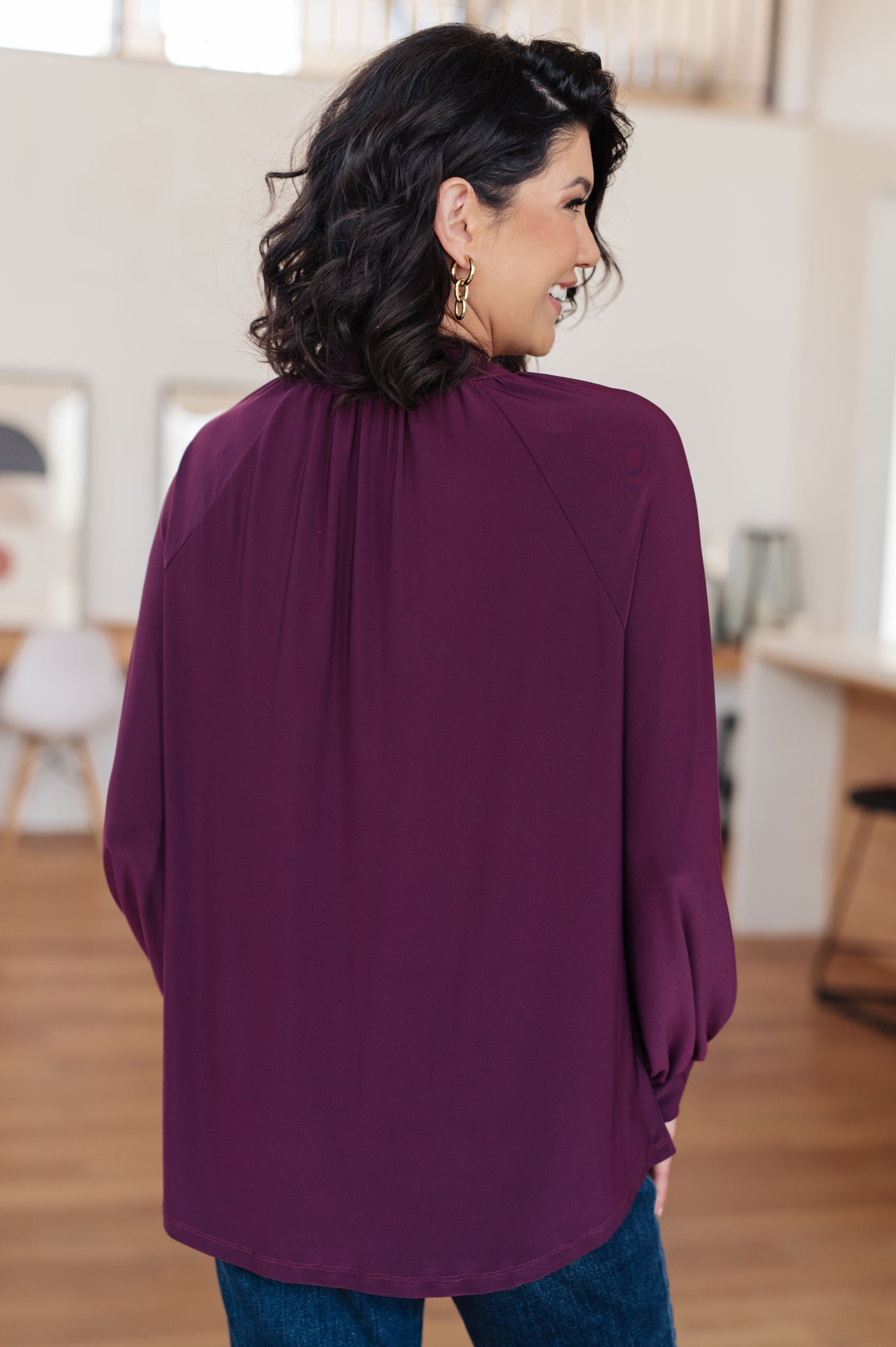 Closing Time Mock Neck Blouse|Corner Stone Spa Boutique-Tops- Corner Stone Spa and Salon Boutique in Stoughton, Wisconsin