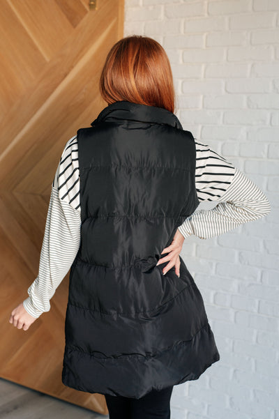 Cold and Calculated Longline Puffer Vest|Corner Stone Spa Boutique-Layers- Corner Stone Spa and Salon Boutique in Stoughton, Wisconsin