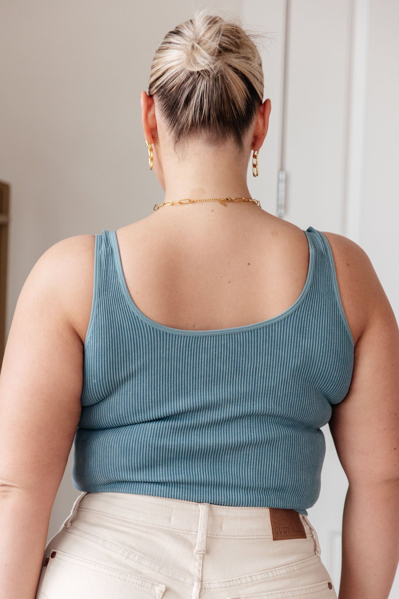 Fundamentals Ribbed Seamless Reversible Tank in Vintage Blue|Corner Stone Spa Boutique-Womens- Corner Stone Spa and Salon Boutique in Stoughton, Wisconsin