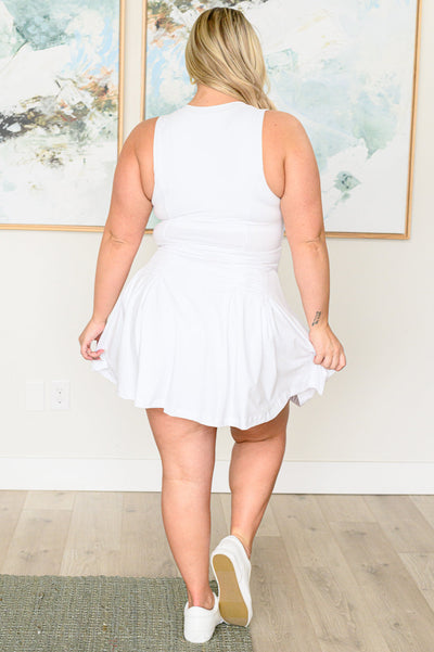 Hop, Skip and a Jump Dress and Shorts Set in White |Corner Stone Spa Boutique-Dresses- Corner Stone Spa and Salon Boutique in Stoughton, Wisconsin