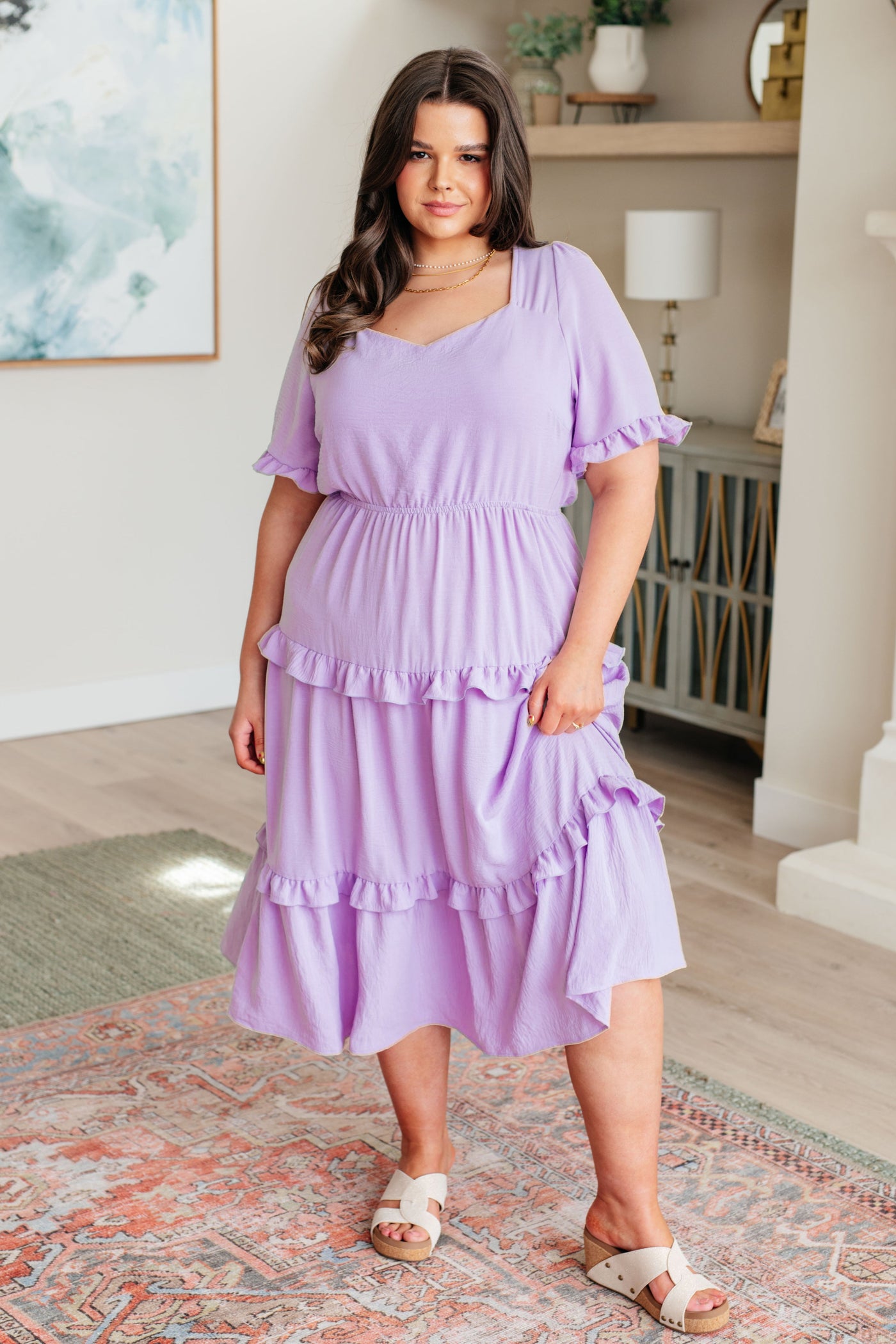 In My Carefree Era Tiered Ruffled Dress|Corner Stone Spa Boutique-Dresses- Corner Stone Spa and Salon Boutique in Stoughton, Wisconsin