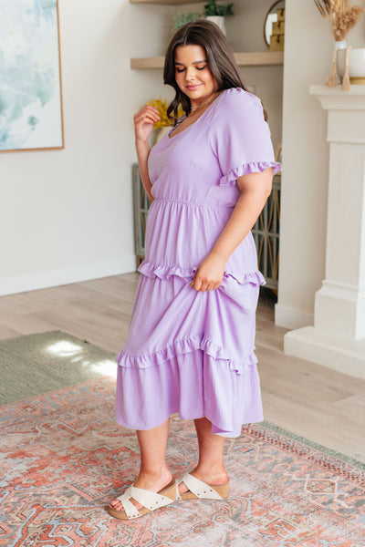 In My Carefree Era Tiered Ruffled Dress|Corner Stone Spa Boutique-Dresses- Corner Stone Spa and Salon Boutique in Stoughton, Wisconsin