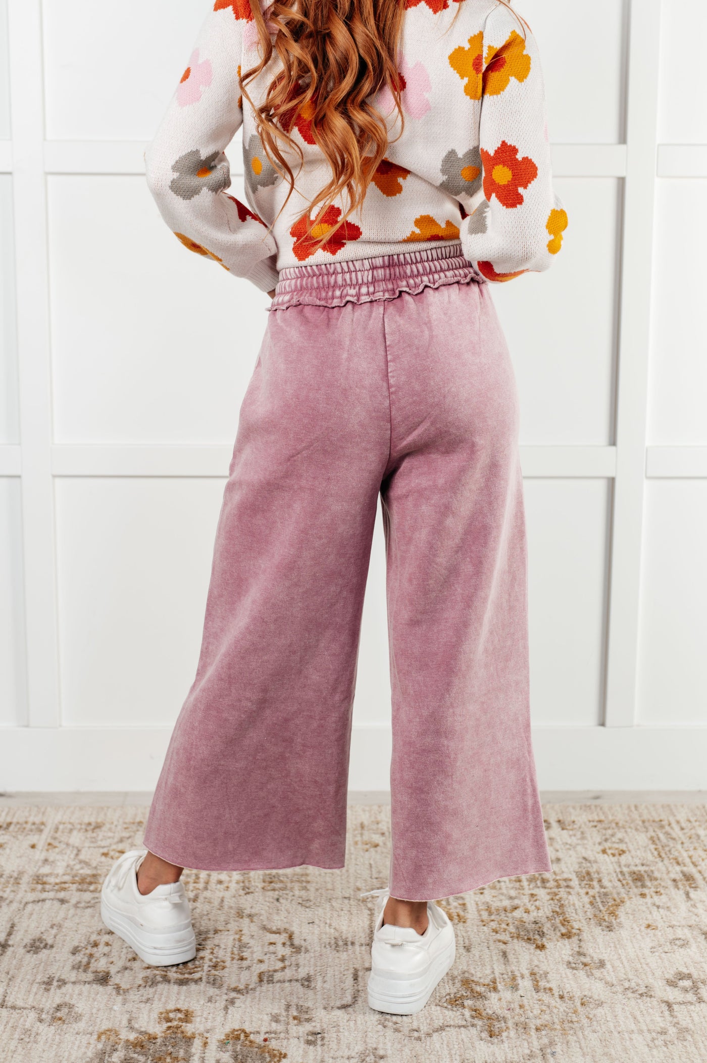 In or Out Wide Leg Cropped Pants in Light Rose-Athleisure- Corner Stone Spa and Salon Boutique in Stoughton, Wisconsin