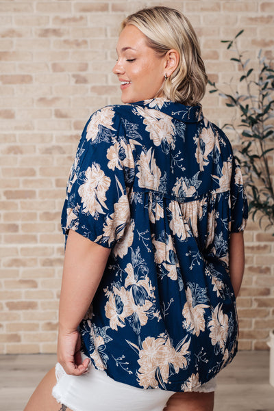 Just Coasting Floral Blouse|Corner Stone Spa Boutique-Tops- Corner Stone Spa and Salon Boutique in Stoughton, Wisconsin