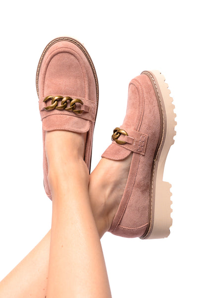 Literally Loafers in Blush Faux Suede-Womens- Corner Stone Spa and Salon Boutique in Stoughton, Wisconsin