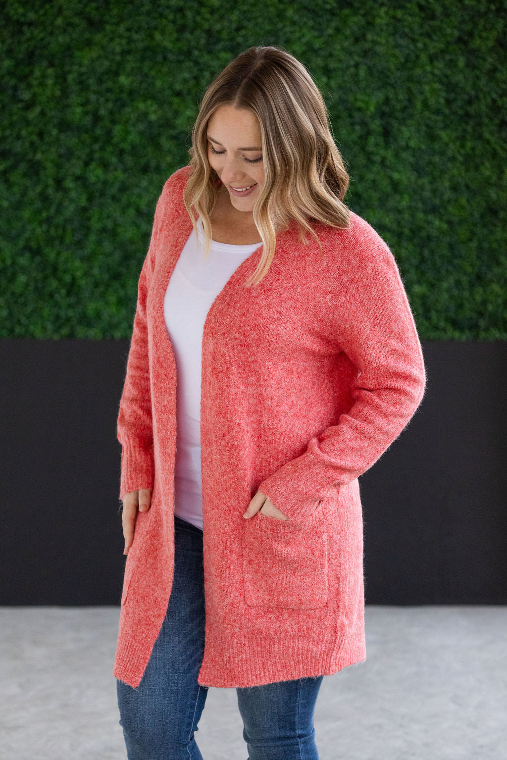 Madison Cozy Cardigan - Cherry Blush- Corner Stone Spa and Salon Boutique in Stoughton, Wisconsin