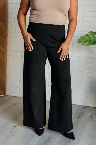 Magic Wide Leg Pants in Black|Corner Stone Spa Boutique-Bottoms- Corner Stone Spa and Salon Boutique in Stoughton, Wisconsin