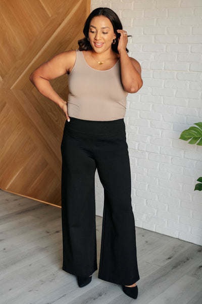 Magic Wide Leg Pants in Black|Corner Stone Spa Boutique-Bottoms- Corner Stone Spa and Salon Boutique in Stoughton, Wisconsin