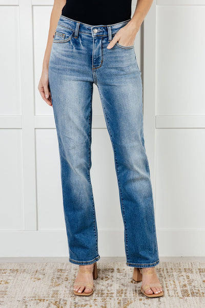 Nivea Vintage Wash Thermal Straight Jeans|Corner Stone Spa Boutique-Denim- Corner Stone Spa and Salon Boutique in Stoughton, Wisconsin