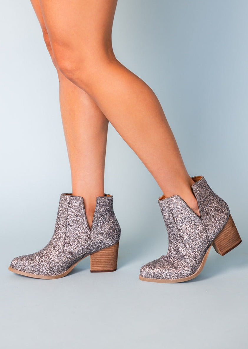 Fiera Booties in Pewter-Shoes- Corner Stone Spa and Salon Boutique in Stoughton, Wisconsin