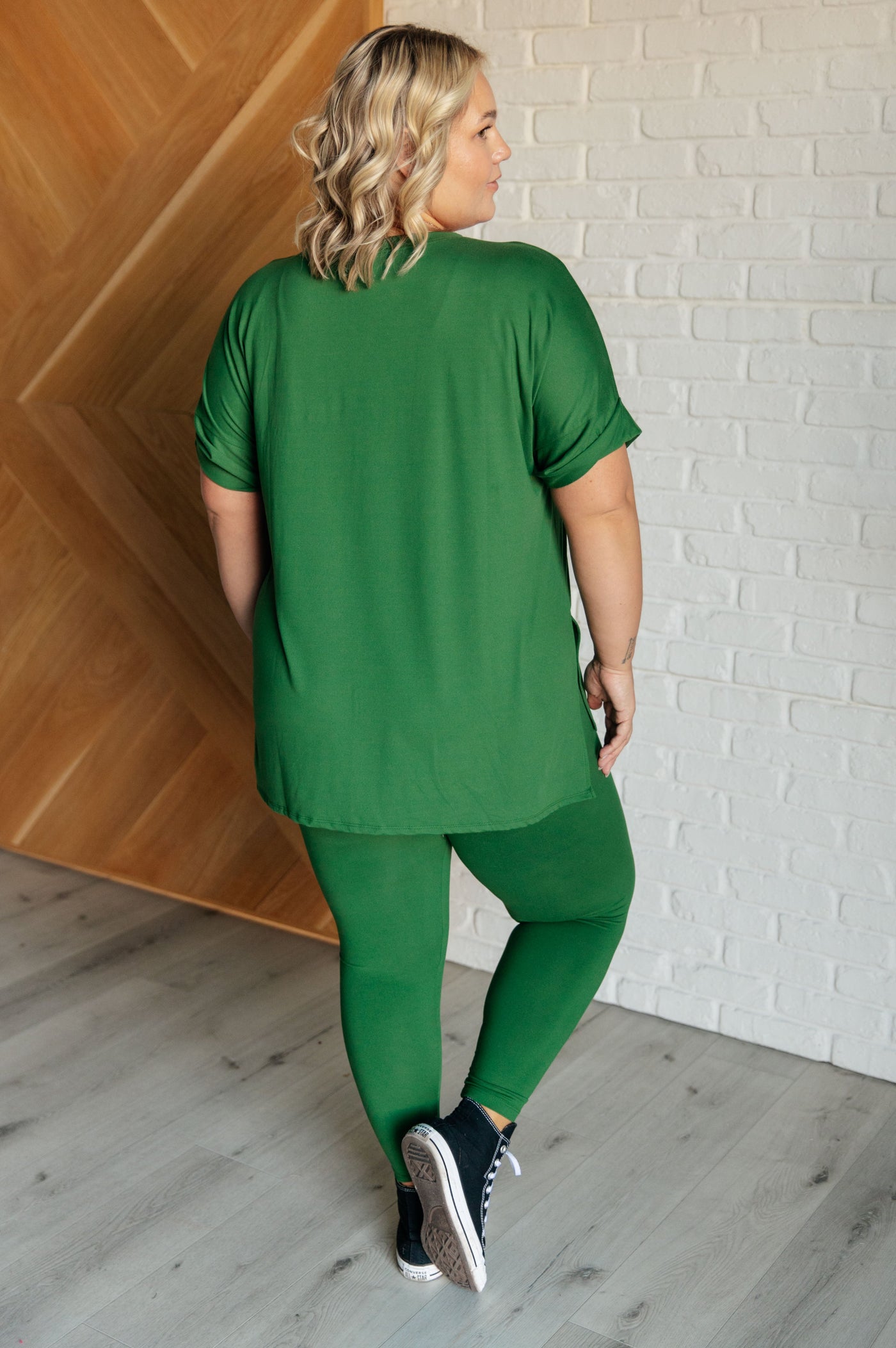 Soft Serve Brushed Microfiber Set in Dark Green|Corner Stone Spa Boutique-Athleisure- Corner Stone Spa and Salon Boutique in Stoughton, Wisconsin