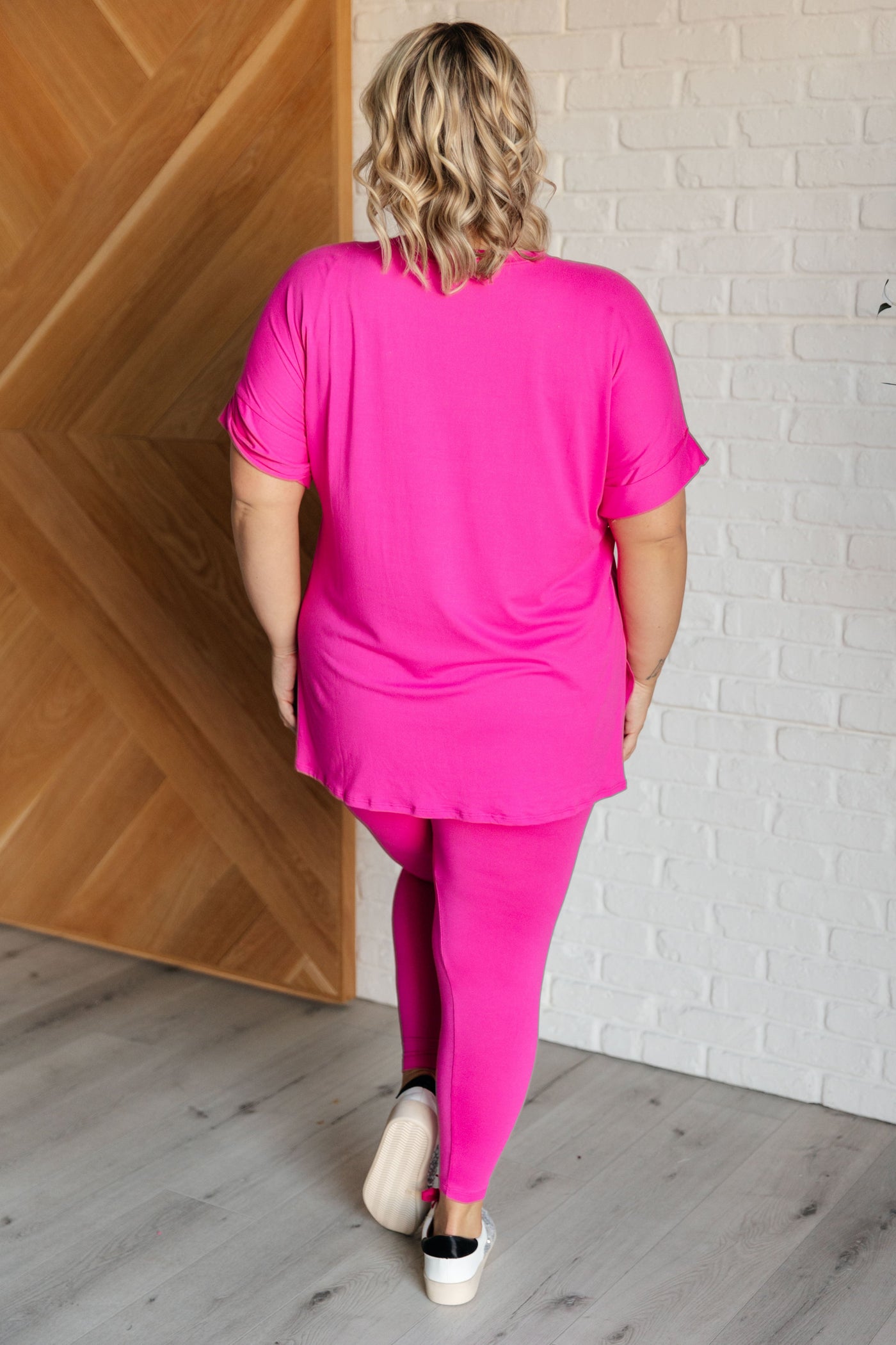 Soft Serve Brushed Microfiber Set in Neon Hot Pink|Corner Stone Spa Boutique-Athleisure- Corner Stone Spa and Salon Boutique in Stoughton, Wisconsin