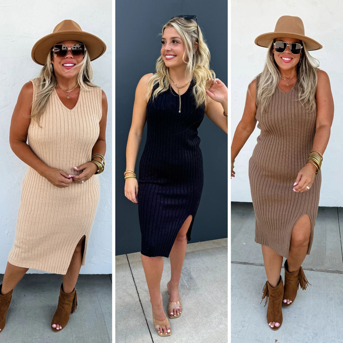 PREORDER: Livvy Sweater Dress in Three Colors-Womens- Corner Stone Spa and Salon Boutique in Stoughton, Wisconsin