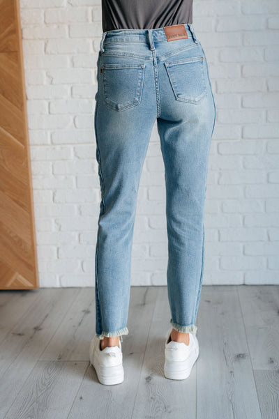 Susan High Rise Side Panel Detail Slim Jeans|Corner Stone Spa Boutique-Denim- Corner Stone Spa and Salon Boutique in Stoughton, Wisconsin