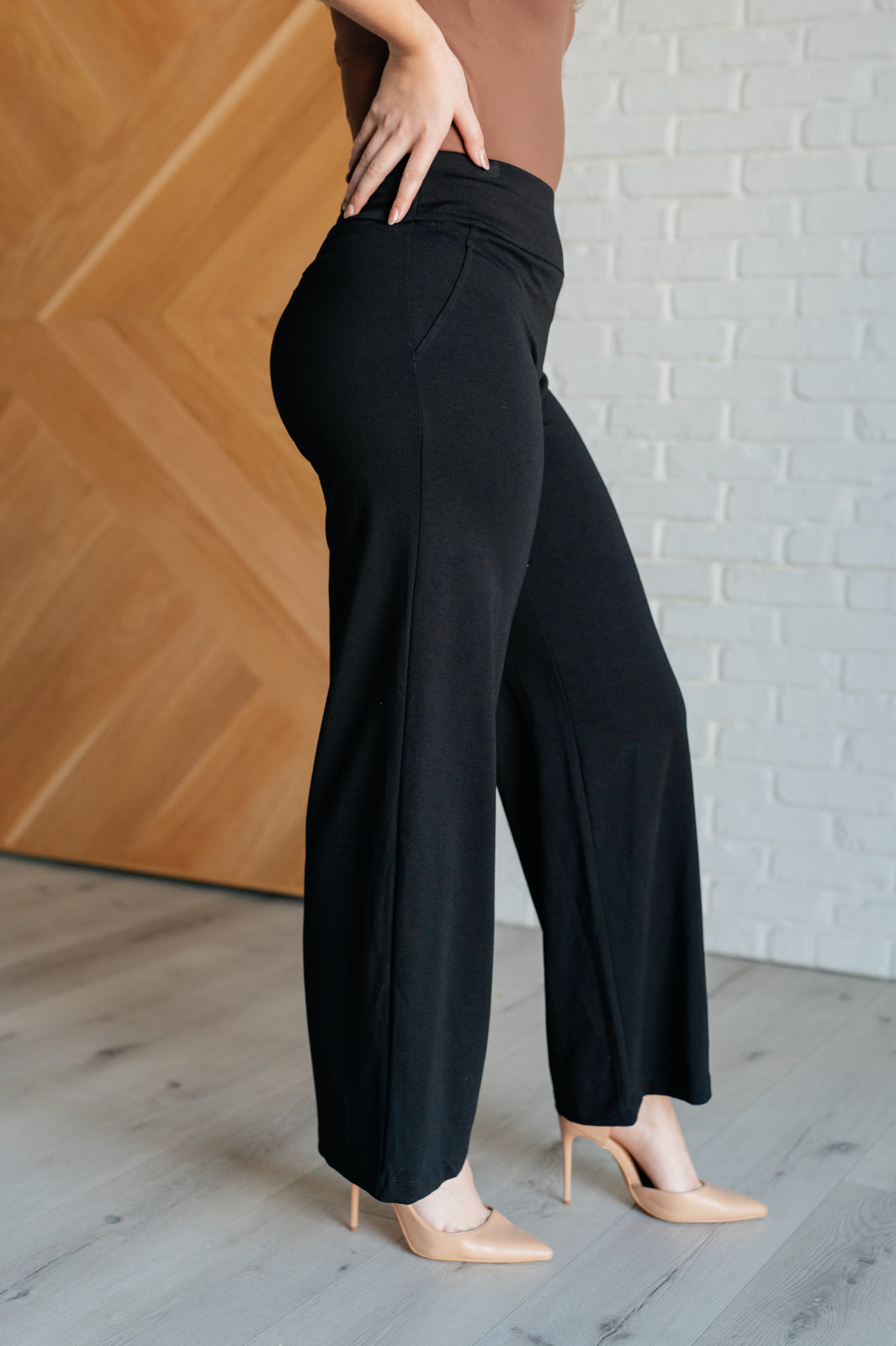 Magic Wide Leg Pants in Black|Corner Stone Spa Boutique-Bottoms- Corner Stone Spa and Salon Boutique in Stoughton, Wisconsin