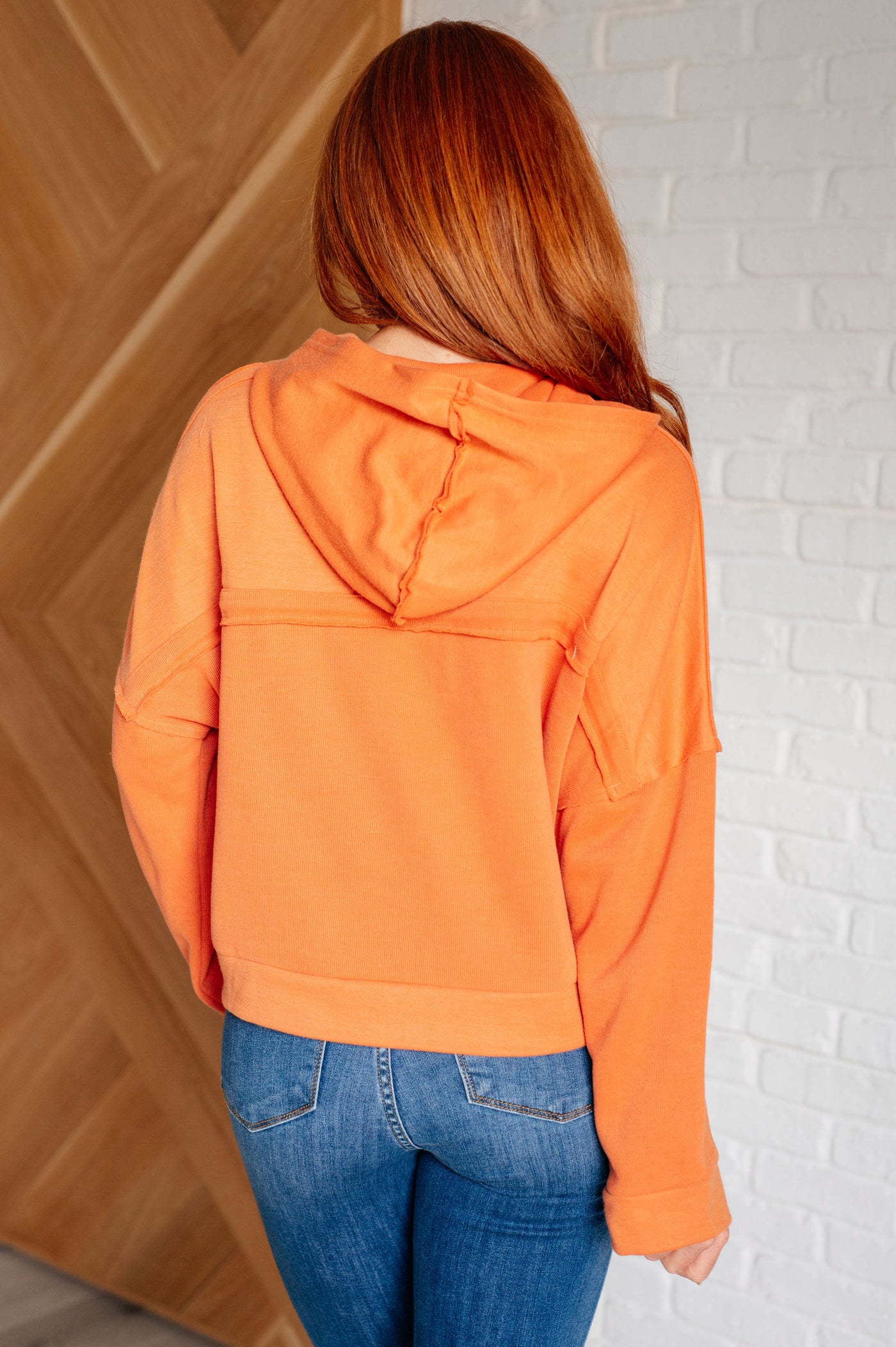 Throwback Heartthrob Hoodie in Orange|Corner Stone Spa Boutique-Tops- Corner Stone Spa and Salon Boutique in Stoughton, Wisconsin