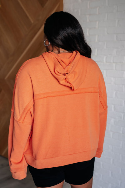 Throwback Heartthrob Hoodie in Orange|Corner Stone Spa Boutique-Tops- Corner Stone Spa and Salon Boutique in Stoughton, Wisconsin