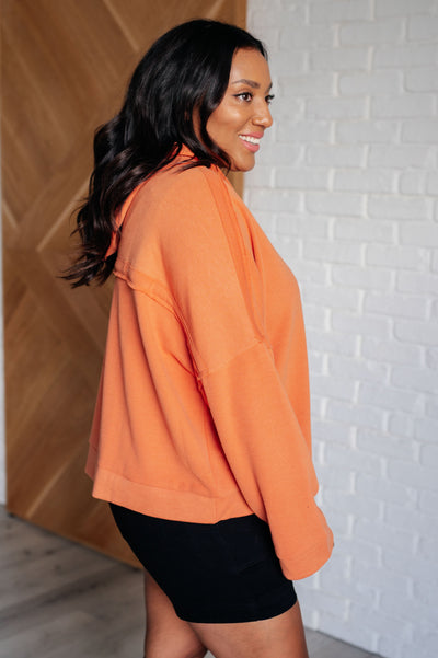 Throwback Heartthrob Hoodie in Orange|Corner Stone Spa Boutique-Tops- Corner Stone Spa and Salon Boutique in Stoughton, Wisconsin