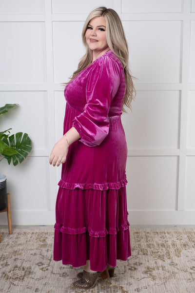 Velvet Flamenco Maxi Dress|Corner Stone Spa Boutique-Dresses- Corner Stone Spa and Salon Boutique in Stoughton, Wisconsin