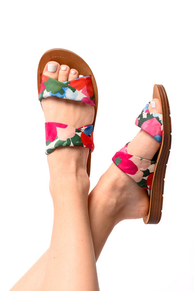 With a Twist Sandal in Flowers|Corner Stone Spa Boutique-Womens- Corner Stone Spa and Salon Boutique in Stoughton, Wisconsin