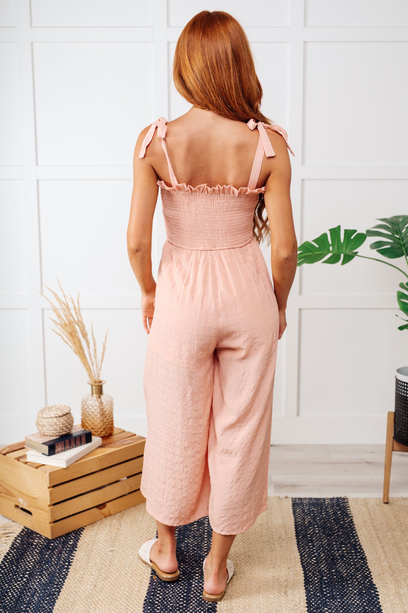 You Swoon, You Sigh Ruffle Neckline Jumpsuit|Corner Stone Spa Boutique-Jumpsuits & Rompers- Corner Stone Spa and Salon Boutique in Stoughton, Wisconsin