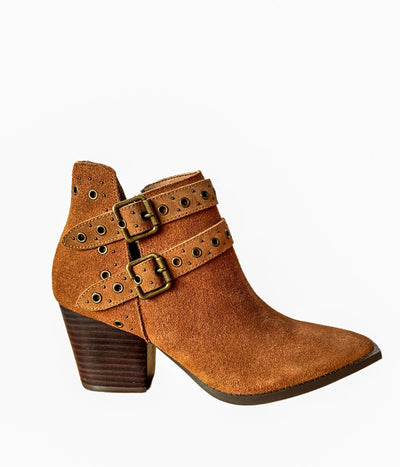 Elsa Leather Ankle Boot in Tan-Shoes- Corner Stone Spa and Salon Boutique in Stoughton, Wisconsin