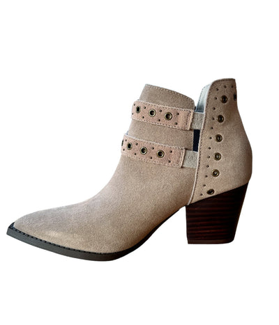 Elsa Leather Ankle Boot in Taupe-Shoes- Corner Stone Spa and Salon Boutique in Stoughton, Wisconsin