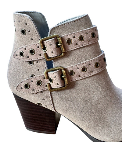 Elsa Leather Ankle Boot in Taupe-Shoes- Corner Stone Spa and Salon Boutique in Stoughton, Wisconsin