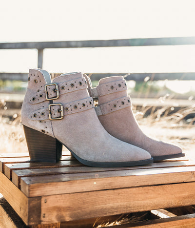 Elsa Leather Ankle Boot in Taupe-Shoes- Corner Stone Spa and Salon Boutique in Stoughton, Wisconsin