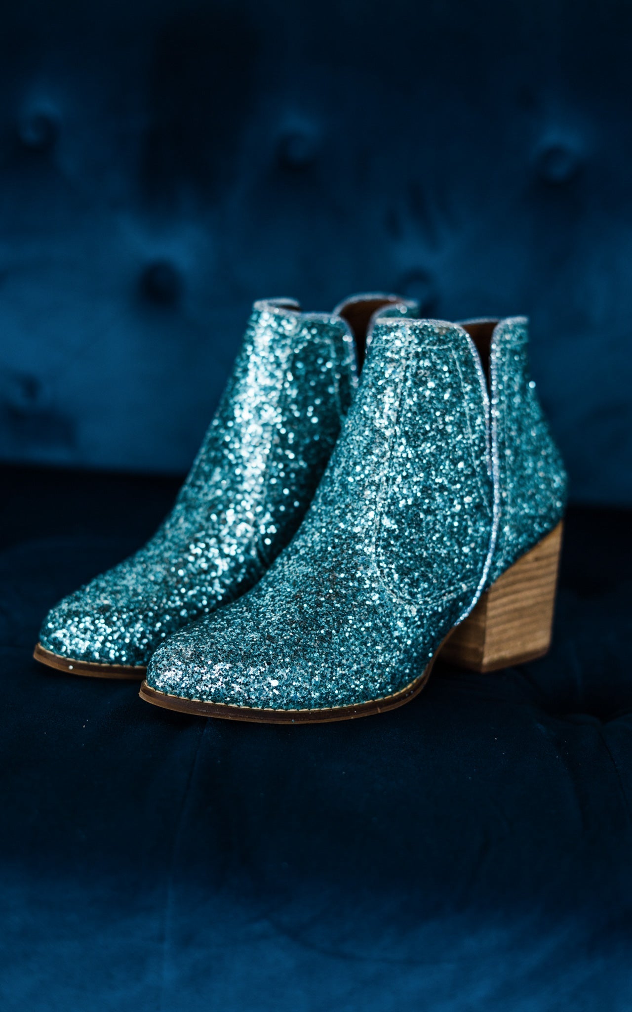 Fiera Booties in Blue-Shoes- Corner Stone Spa and Salon Boutique in Stoughton, Wisconsin