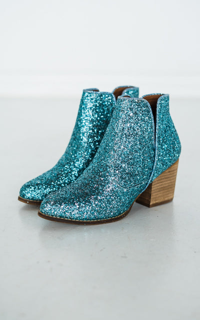 Fiera Booties in Blue-Shoes- Corner Stone Spa and Salon Boutique in Stoughton, Wisconsin