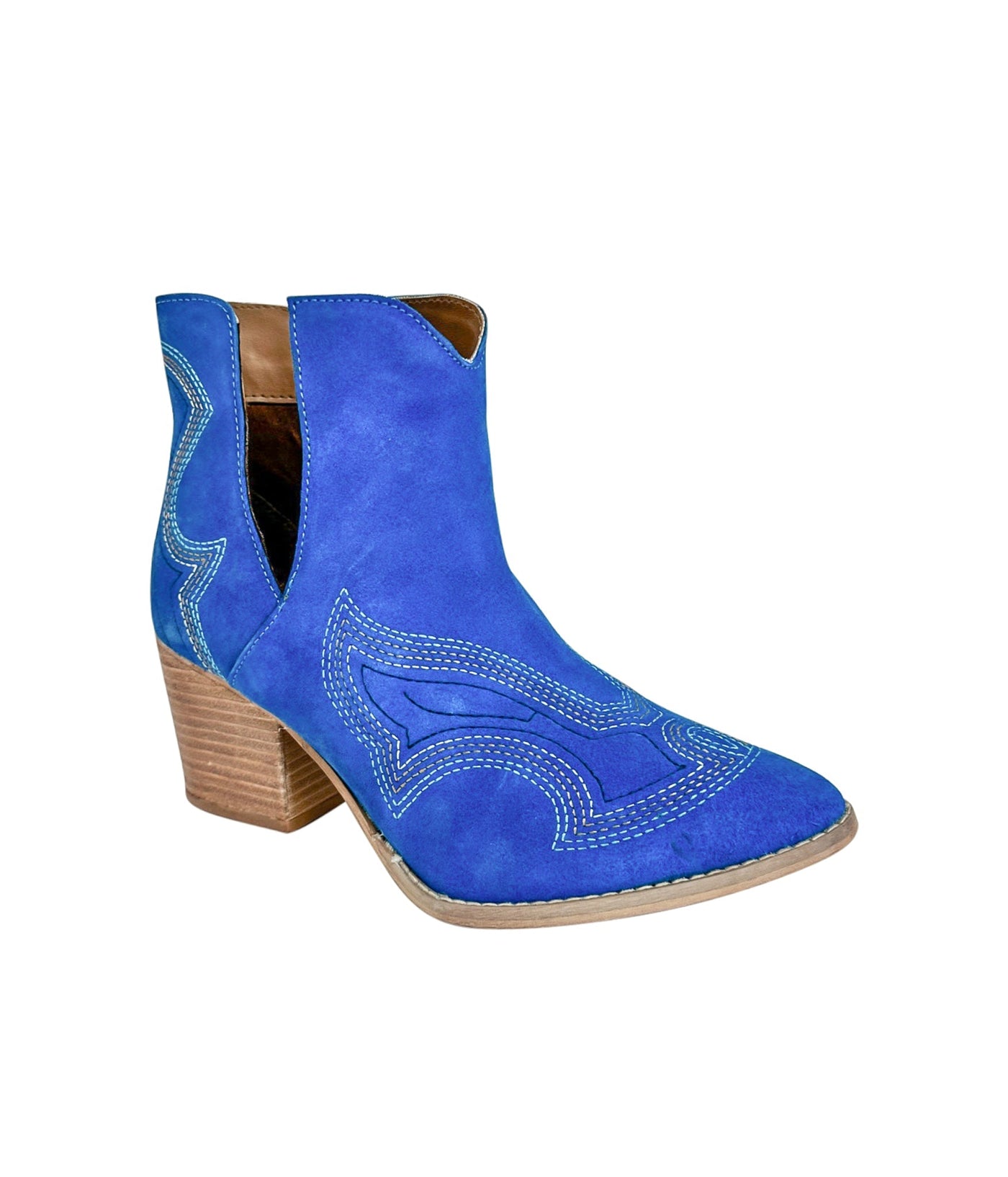 Journee Ankle Boots in Blue|Corner Stone Spa Boutique-Shoes- Corner Stone Spa and Salon Boutique in Stoughton, Wisconsin