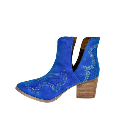 Journee Ankle Boots in Blue|Corner Stone Spa Boutique-Shoes- Corner Stone Spa and Salon Boutique in Stoughton, Wisconsin