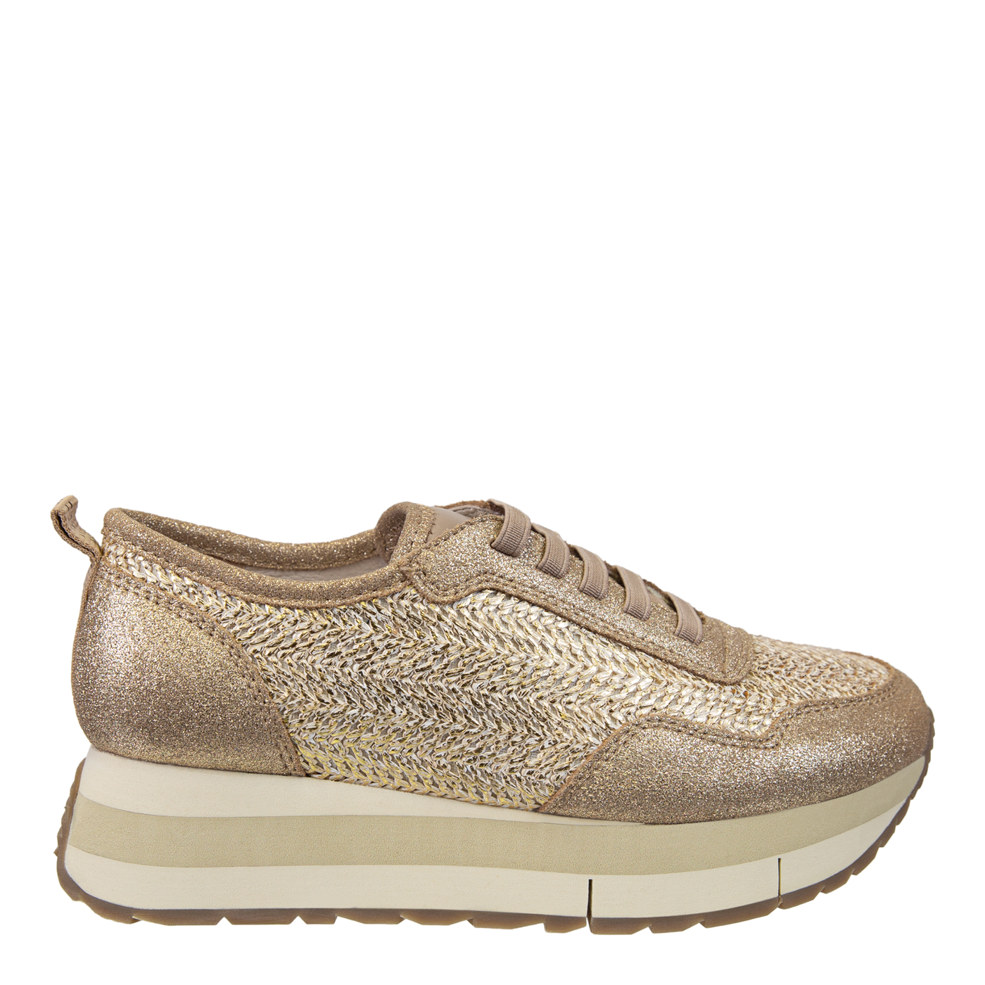 NAKED FEET - KINETIC in GOLD RAFFIA Platform Sneakers-WOMEN FOOTWEAR- Corner Stone Spa and Salon Boutique in Stoughton, Wisconsin