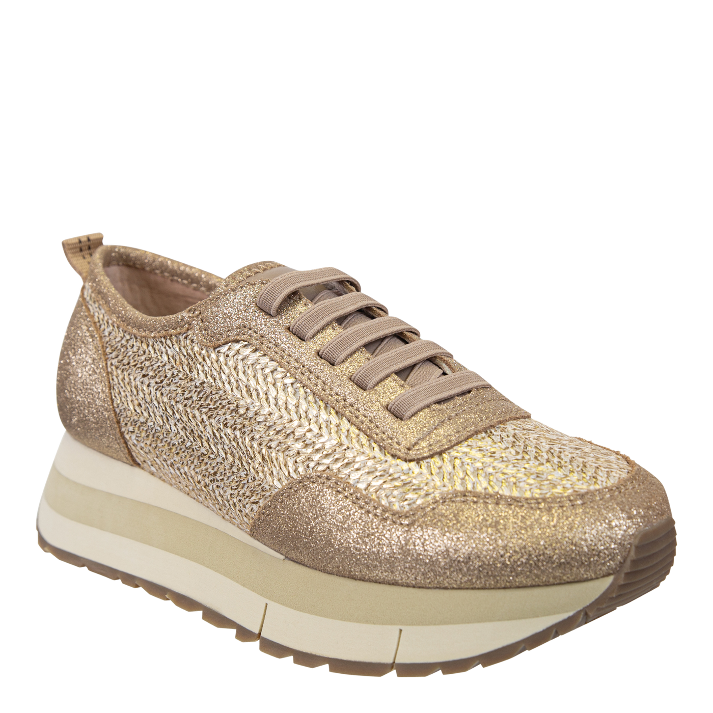 NAKED FEET - KINETIC in GOLD RAFFIA Platform Sneakers-WOMEN FOOTWEAR- Corner Stone Spa and Salon Boutique in Stoughton, Wisconsin