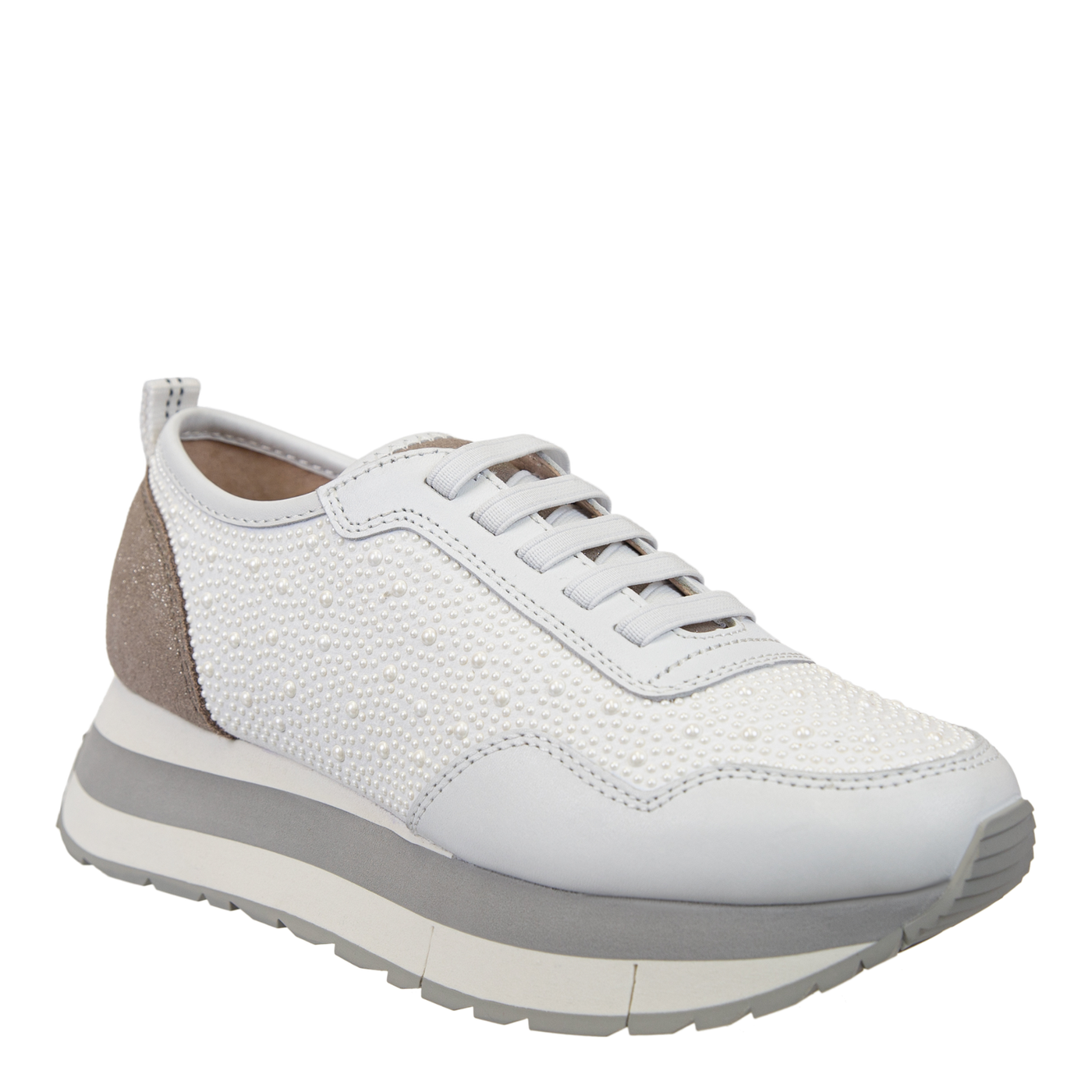 NAKED FEET - KINETIC in WHITE PEARL Platform Sneakers-WOMEN FOOTWEAR- Corner Stone Spa and Salon Boutique in Stoughton, Wisconsin