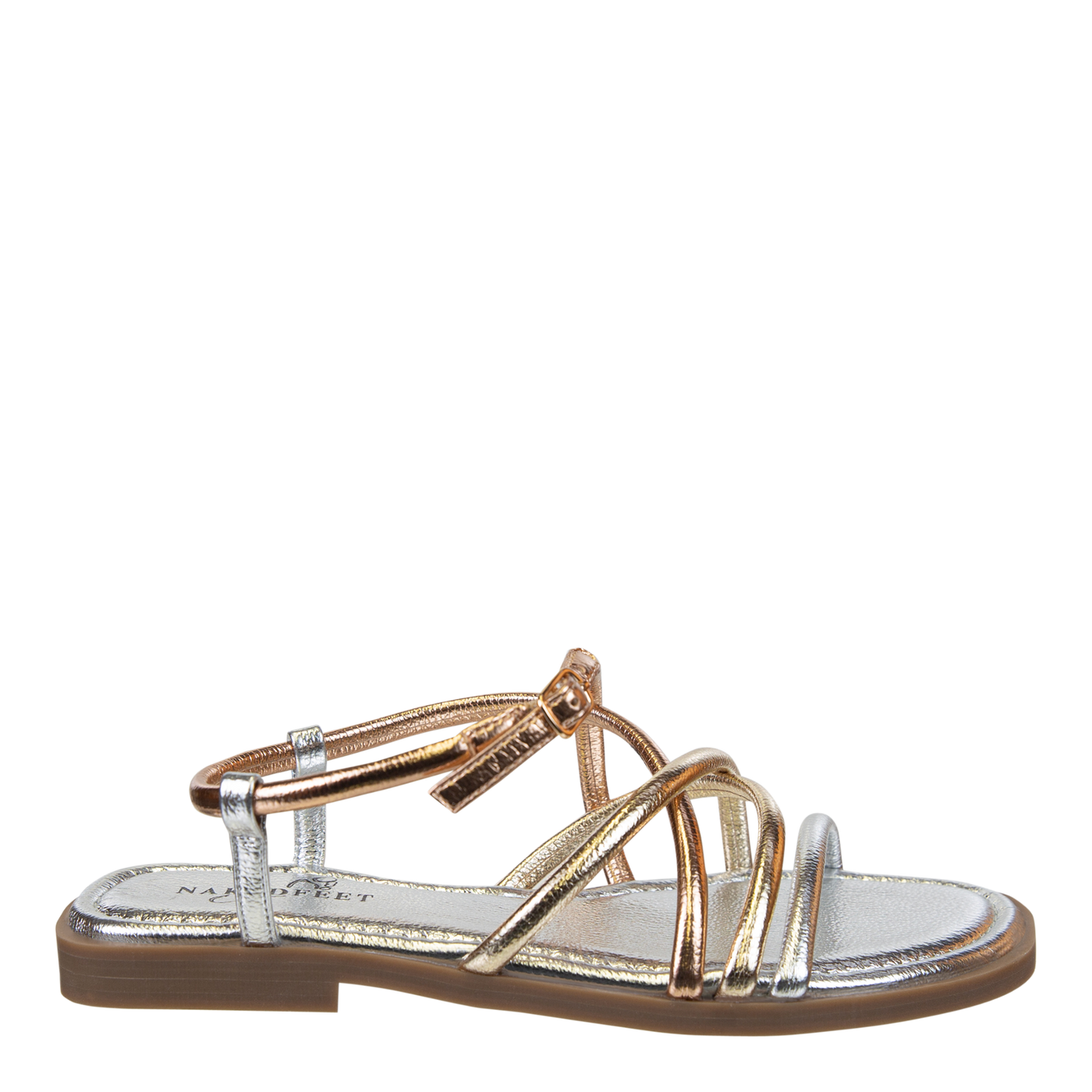 NAKED FEET - MINIMALIST in GOLD Flat Sandals-WOMEN FOOTWEAR- Corner Stone Spa and Salon Boutique in Stoughton, Wisconsin