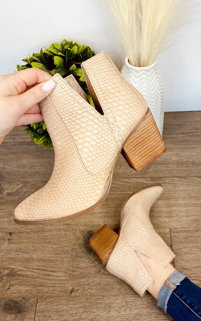 Tarim Bootie in Blush-Shoes- Corner Stone Spa and Salon Boutique in Stoughton, Wisconsin