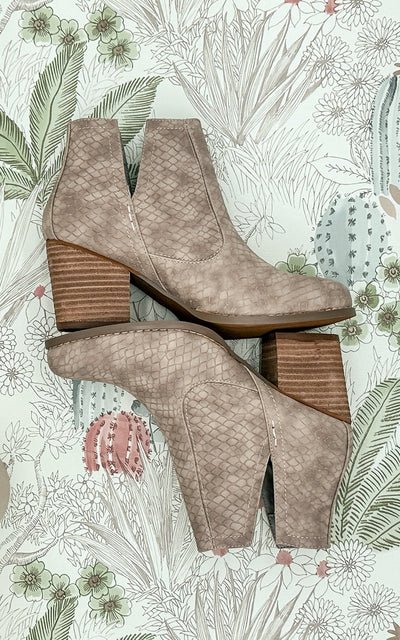 Tarim Bootie in Taupe-Shoes- Corner Stone Spa and Salon Boutique in Stoughton, Wisconsin